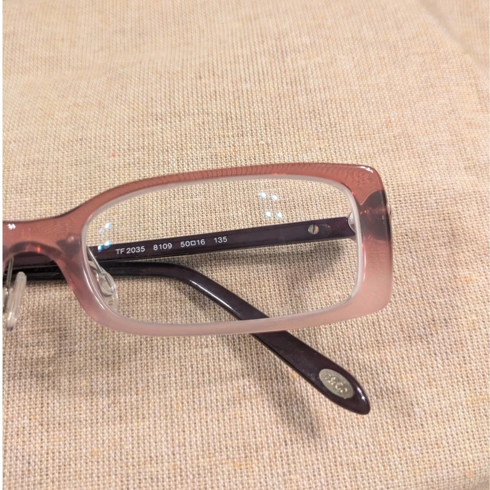 Tiffany & Co TF 2035 8109 Pink Purple Gradient Heart Eyeglasses 50-16-135 Italy